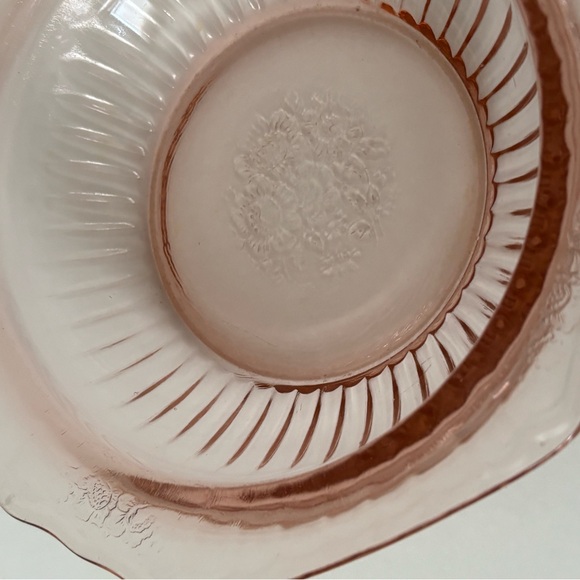 Anchor Hocking pink mayfair open rose depression glass bowl - Picture 5 of 10